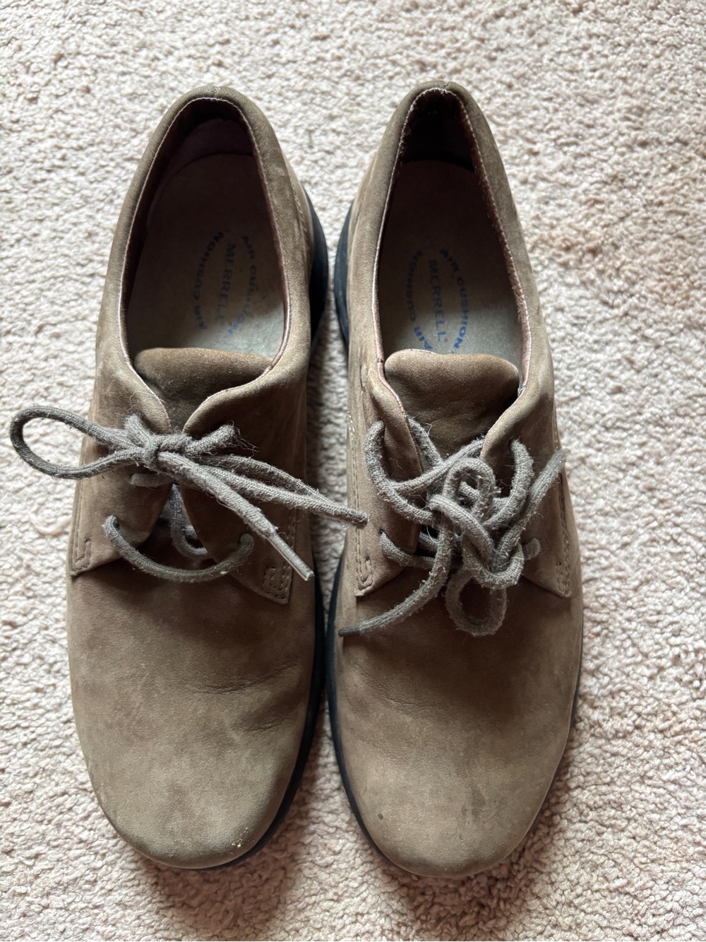 Women's Merrell topo lace up  Suede nubuck ankle Boots in dark Taupe